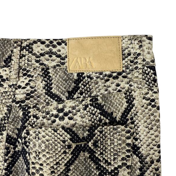 NWT ZARA High Rise Skinny Pant Size 6 Python Print - Picture 7 of 8